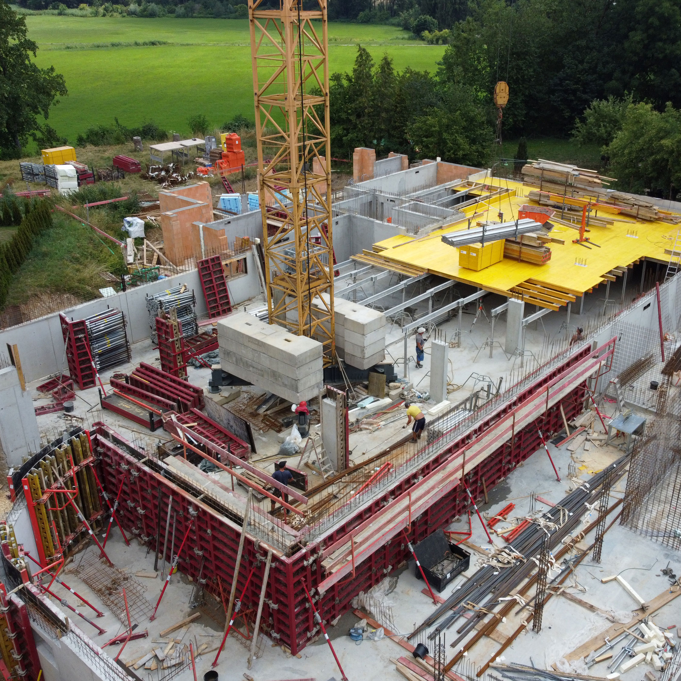 Bauprojekt H31 Wiblingen Herstellung Außenwände