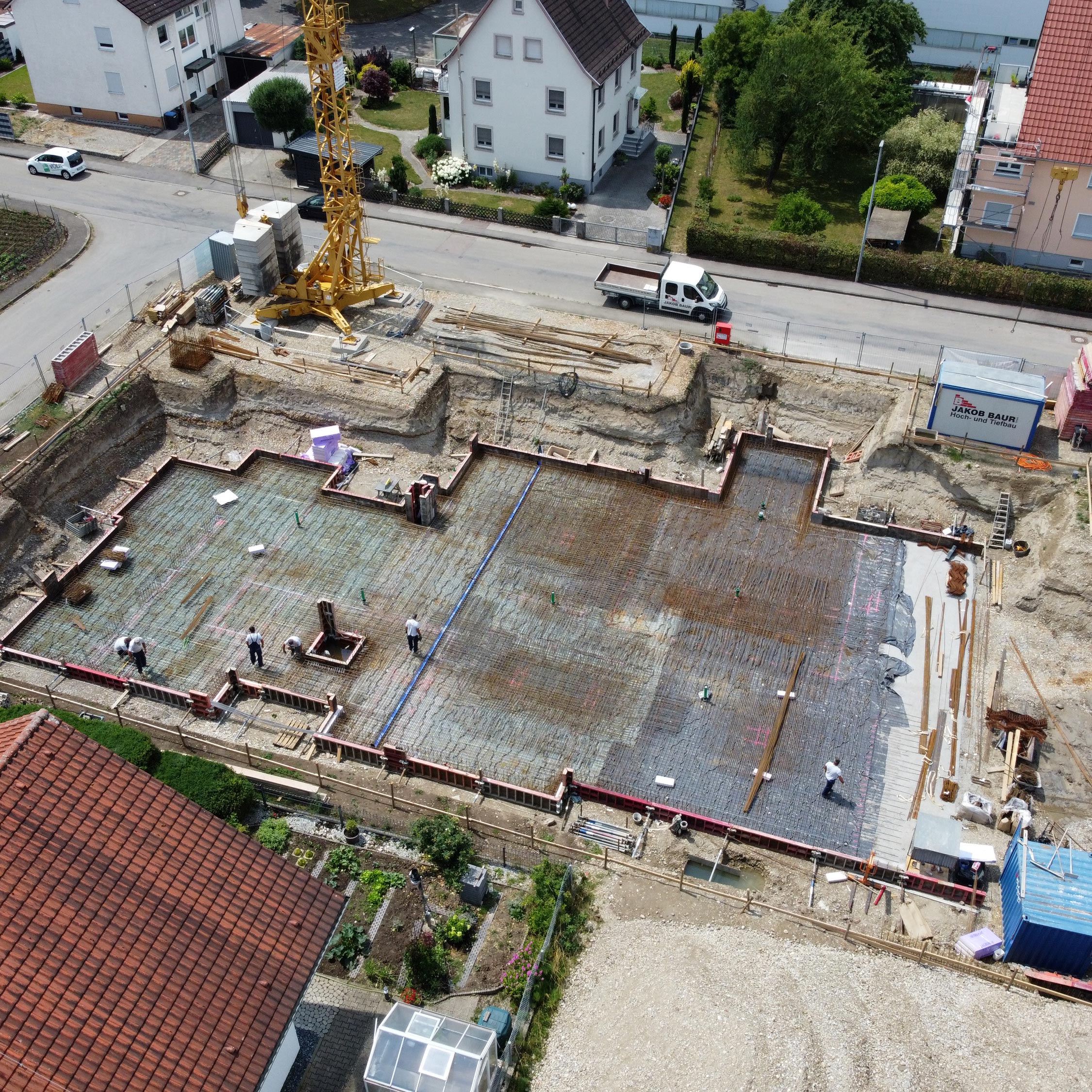 Baufortschritt Bauprojekt Dietenheim G³ Wohnen in der Gartenstraße Bodenplatte