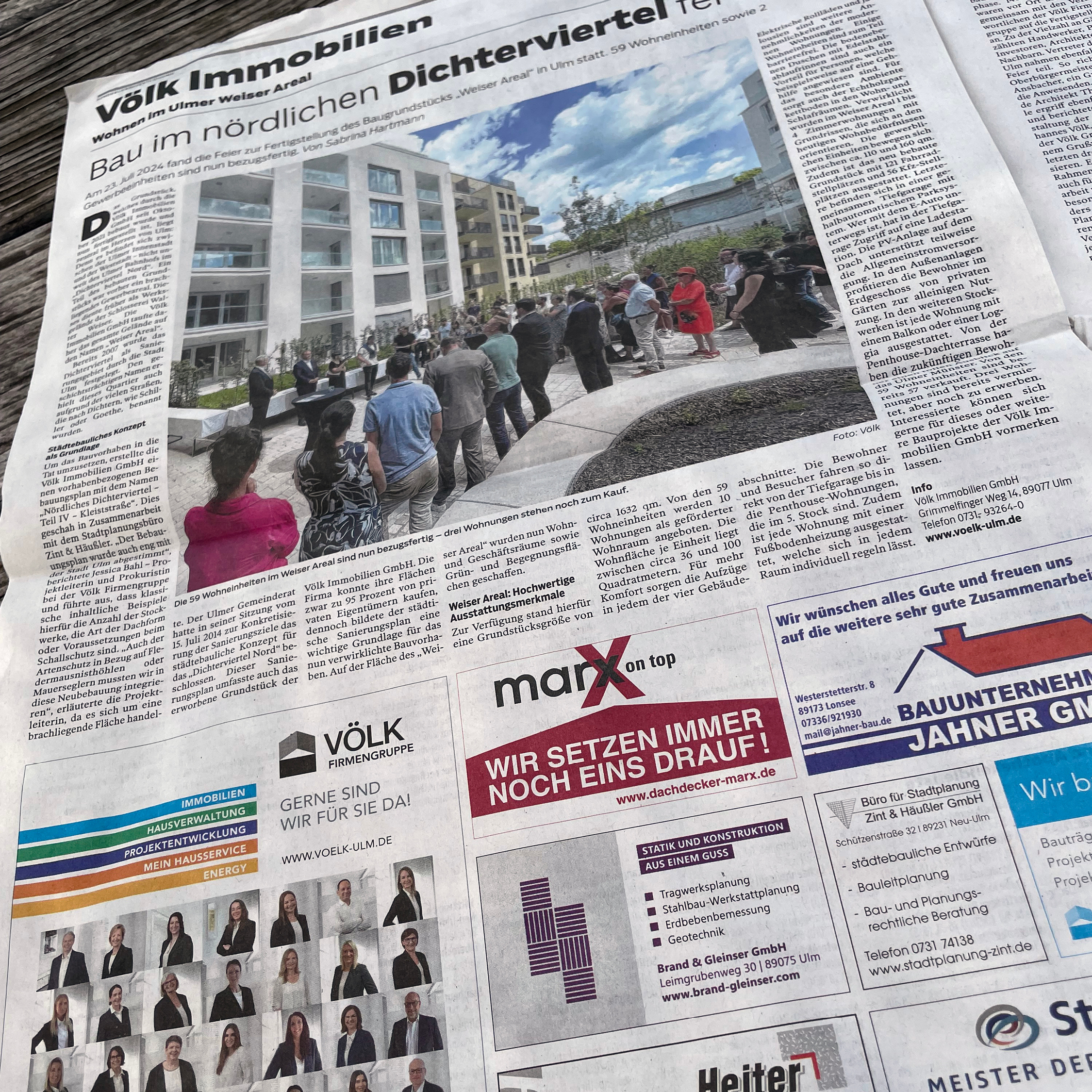 Sonderveröffentlichung Einweihungsfest Fertigstellung Weiser Areal