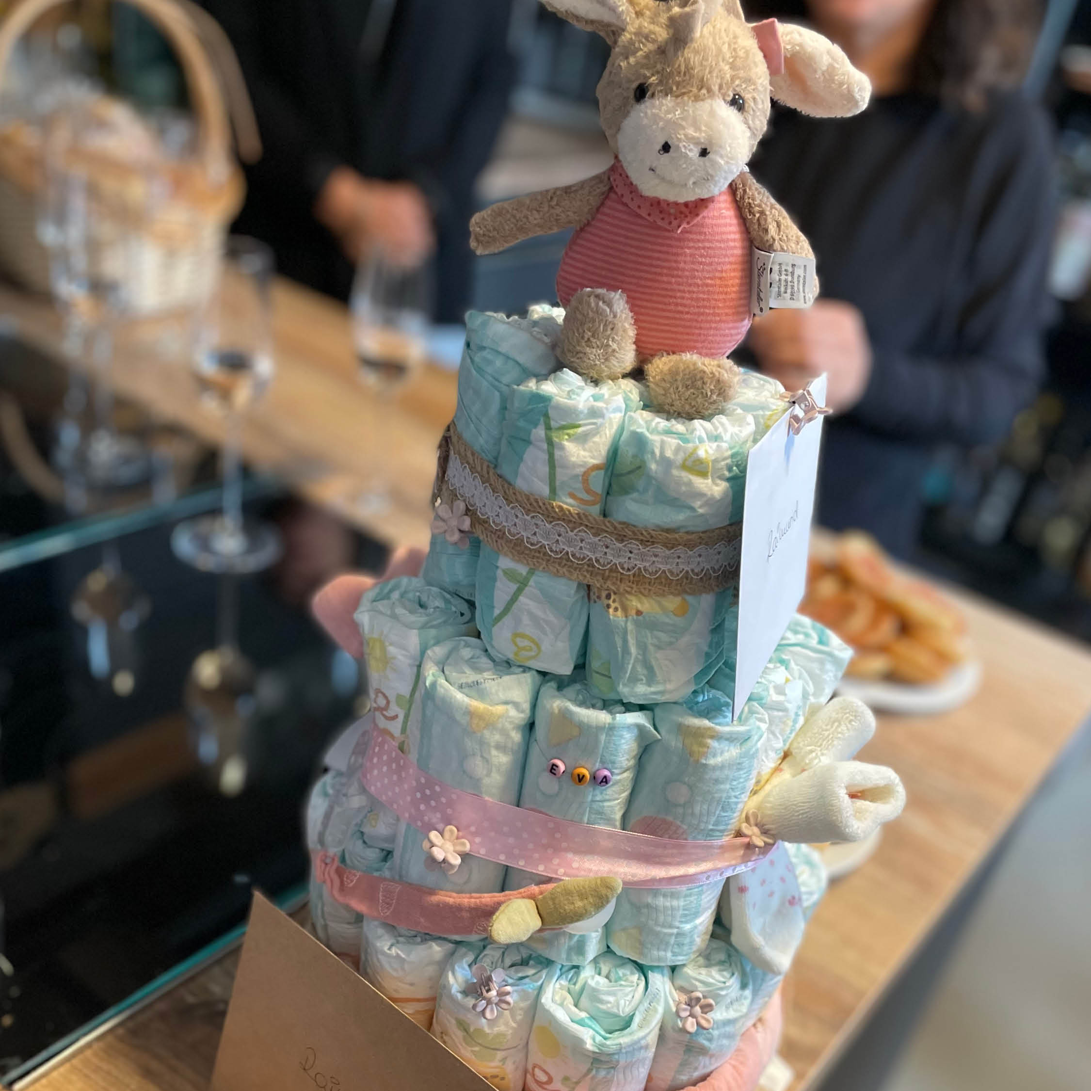 Herzlichen Glückwunsch Geburt Tochter Windeltorte